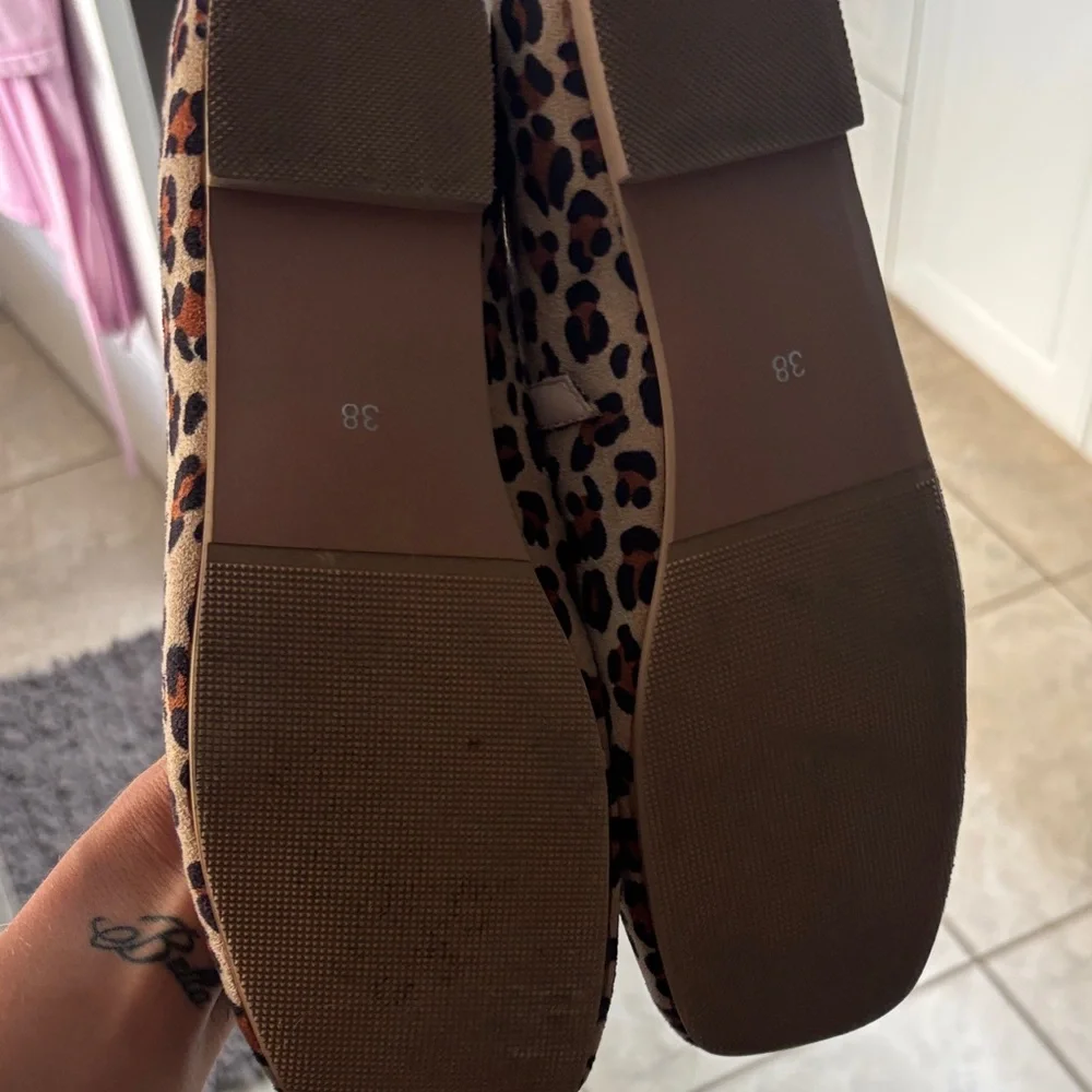 Leopard Print Mary Jane Flats - Picture 2 of 3
